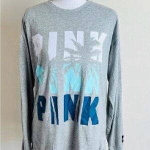 Victoria's Secret Top PINK Victoria's Secret PINK Palms long sleeve sz L #VS